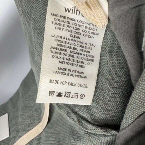 WILFRED ARITZIA Allant Linen Blend Green Pants Size 2 - Picture 4 of 8